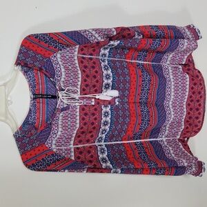 Design Lab Lord & Taylor Long Sleeve  Blouse Size M